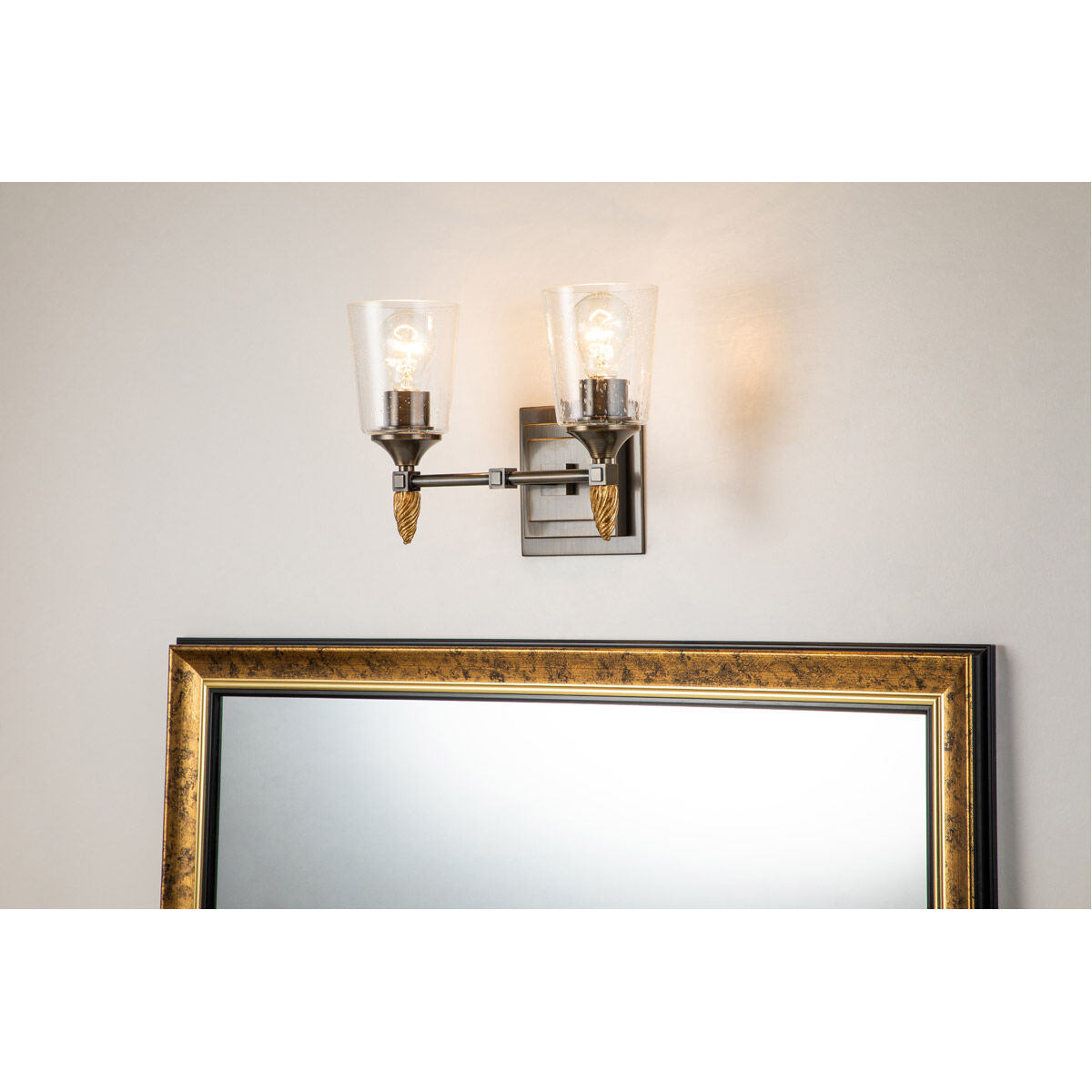 Vetiver 2 Light 14 inch DB Bath Light Wall Light in Dark Bronze